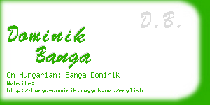 dominik banga business card